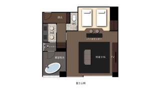 5F富士山展望風呂付和洋室69平米【デラックス】 [ジュニアスイート] [和洋室] [禁煙] [富士山が見える]