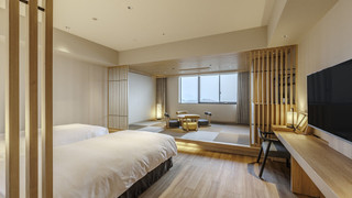 [1泊2食 星ビュッフェプラン｢和ダイニング星 HOSHI｣] 星館スーペリア和洋室(海側)(50sqm) 寝具の数は(3歳以上)予約人数分