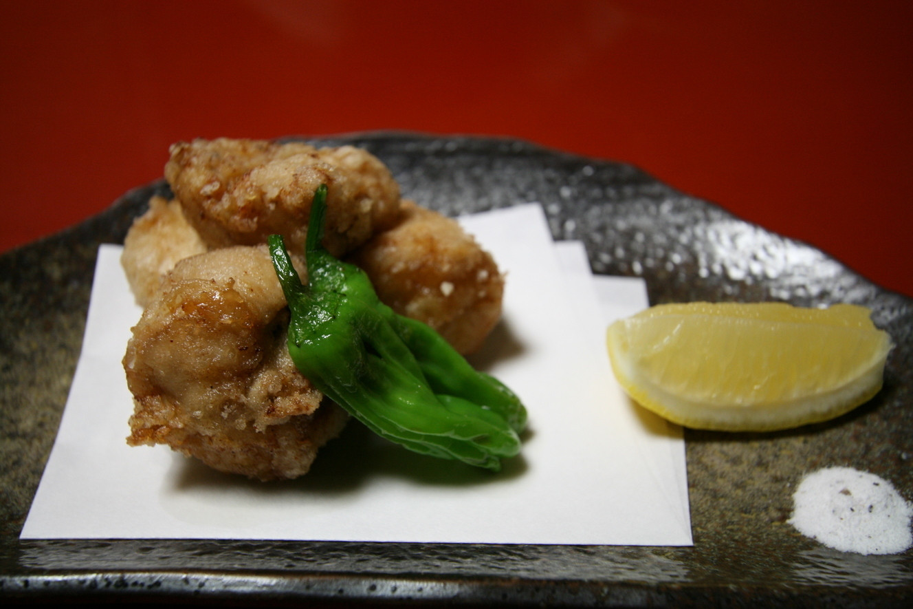 「みやじまの宿 岩惣」料理 574983 年末の夕食：河豚のから揚げ