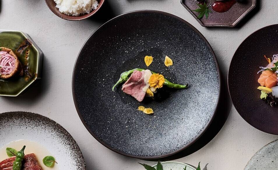 夕食／和洋折衷会席一例① / 1