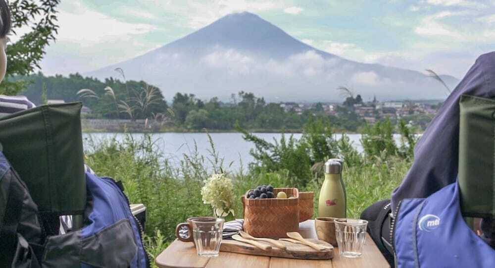 河口湖無人島夕暮れカヌー / 1