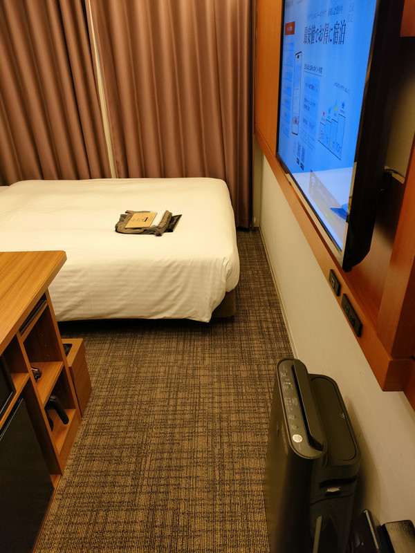 ここにスーツケースを広げられます