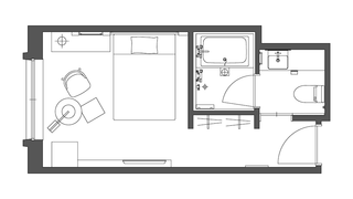 コンフォート ダブルルーム (21.2平方メートル)