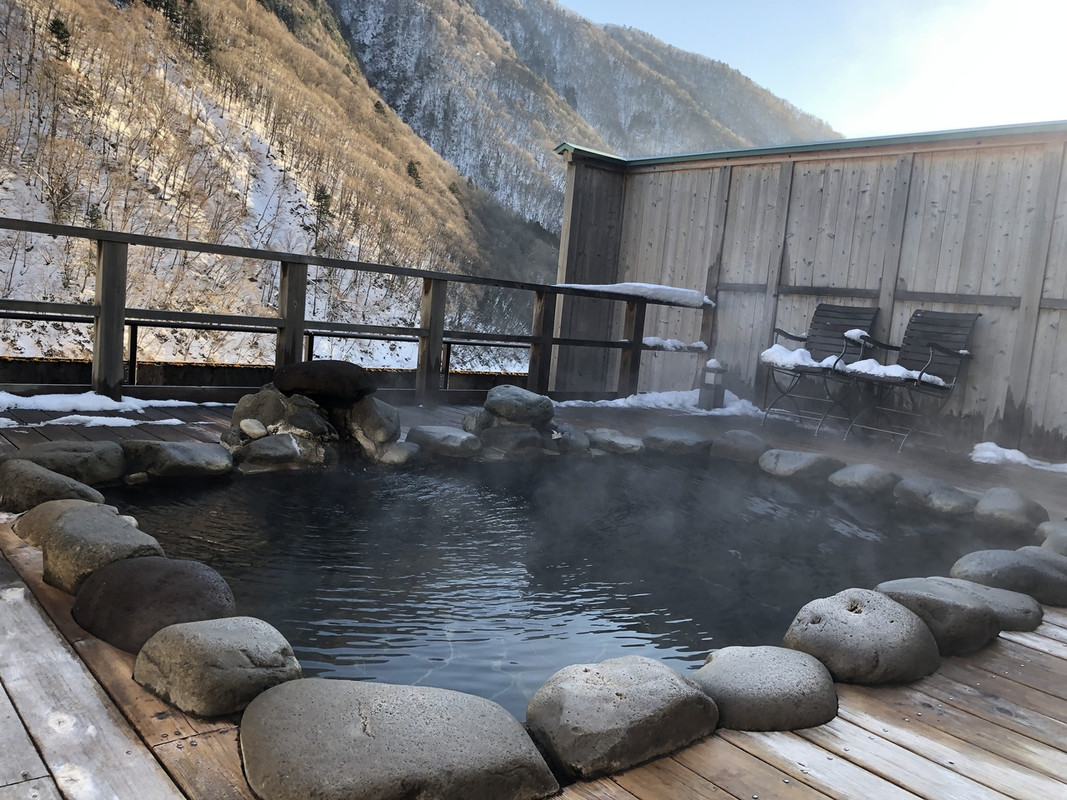 二つある貸切風呂は無料で利用可