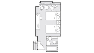 24㎡ デラックス ツインルーム 禁煙