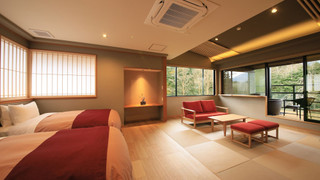 [別館] 温泉半露天風呂付き和洋室 (禁煙)