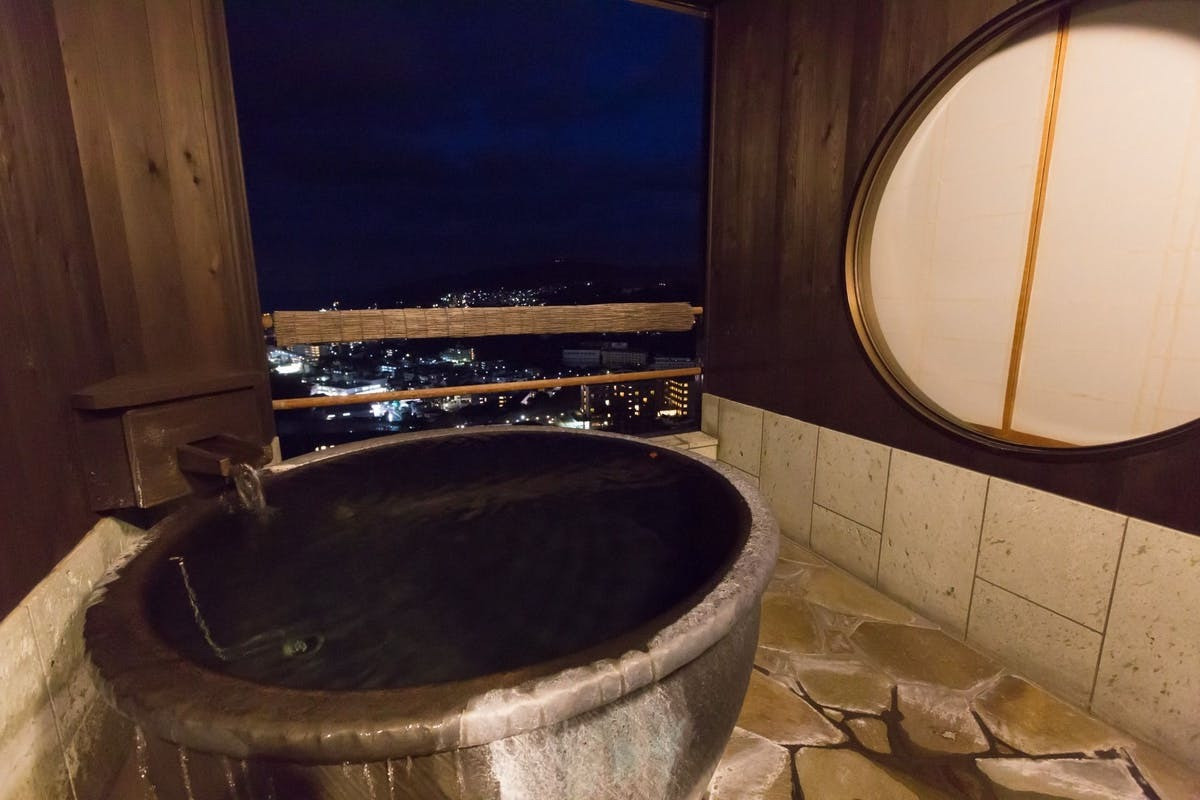 客室露天風呂/陽 you(夜)