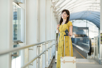 airport aisle woman