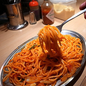 「スパゲティーのパンチョ 御徒町店」料理 1043720 20:42　5分経過、メチャ旨いよ～