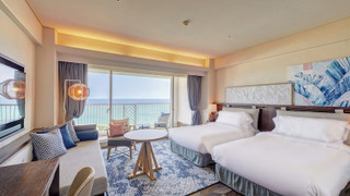 ルーム シングルベッド 2 台 オーシャンビュー (OceanWing 2 Single Mid Floor)