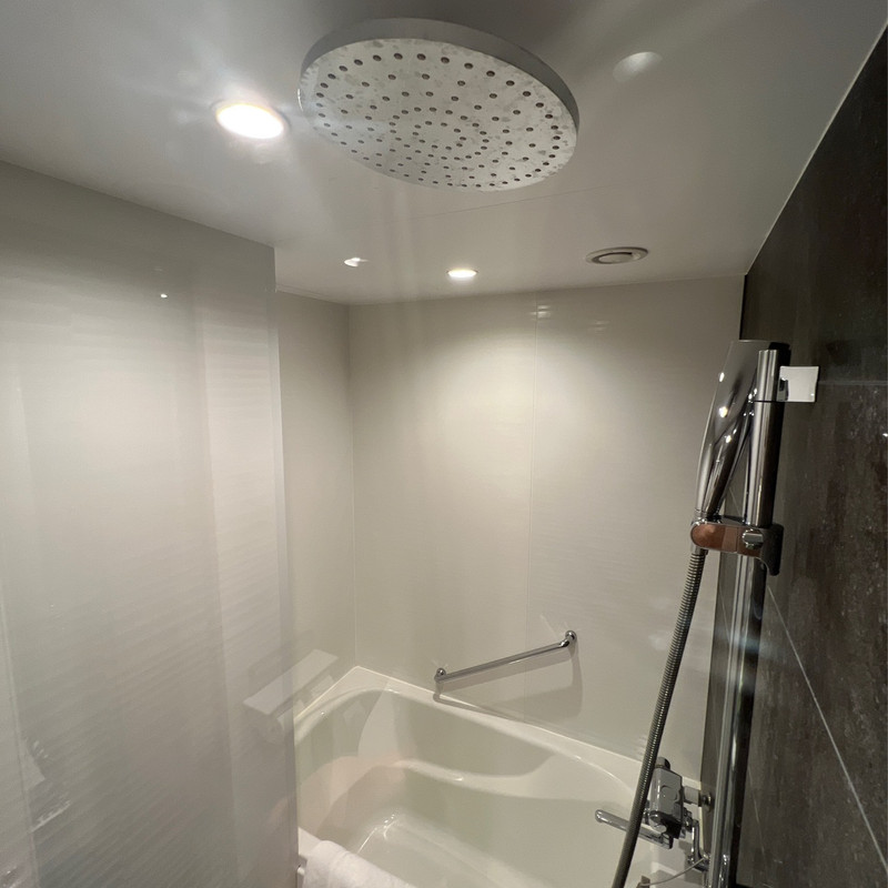 ルーフシャワーは慣れない……