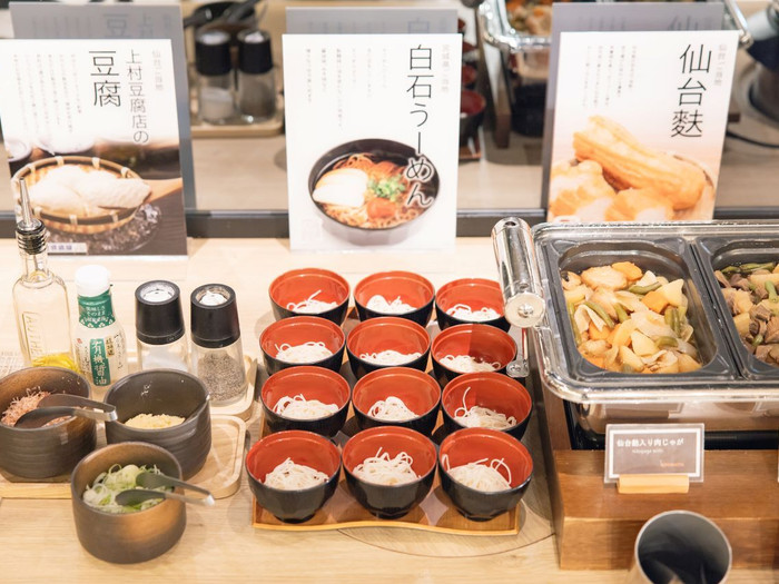 仙台の老舗豆腐店の豆腐や白石うーめん、仙台麩など、地元グルメをたっぷり味わいましょう