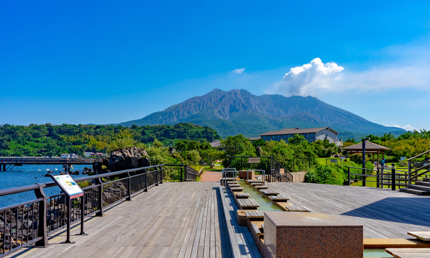 桜島溶岩なぎさ公園の足湯