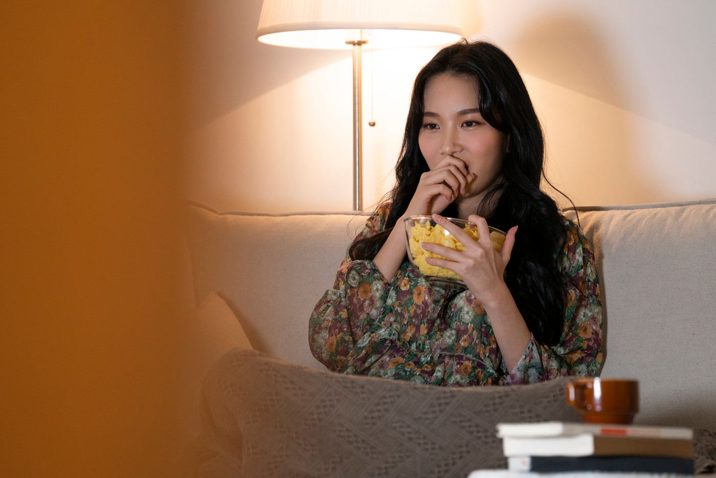 라이프스타일 여자 집안 휴식
