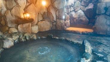 岩風呂の金泉と白湯 / 7