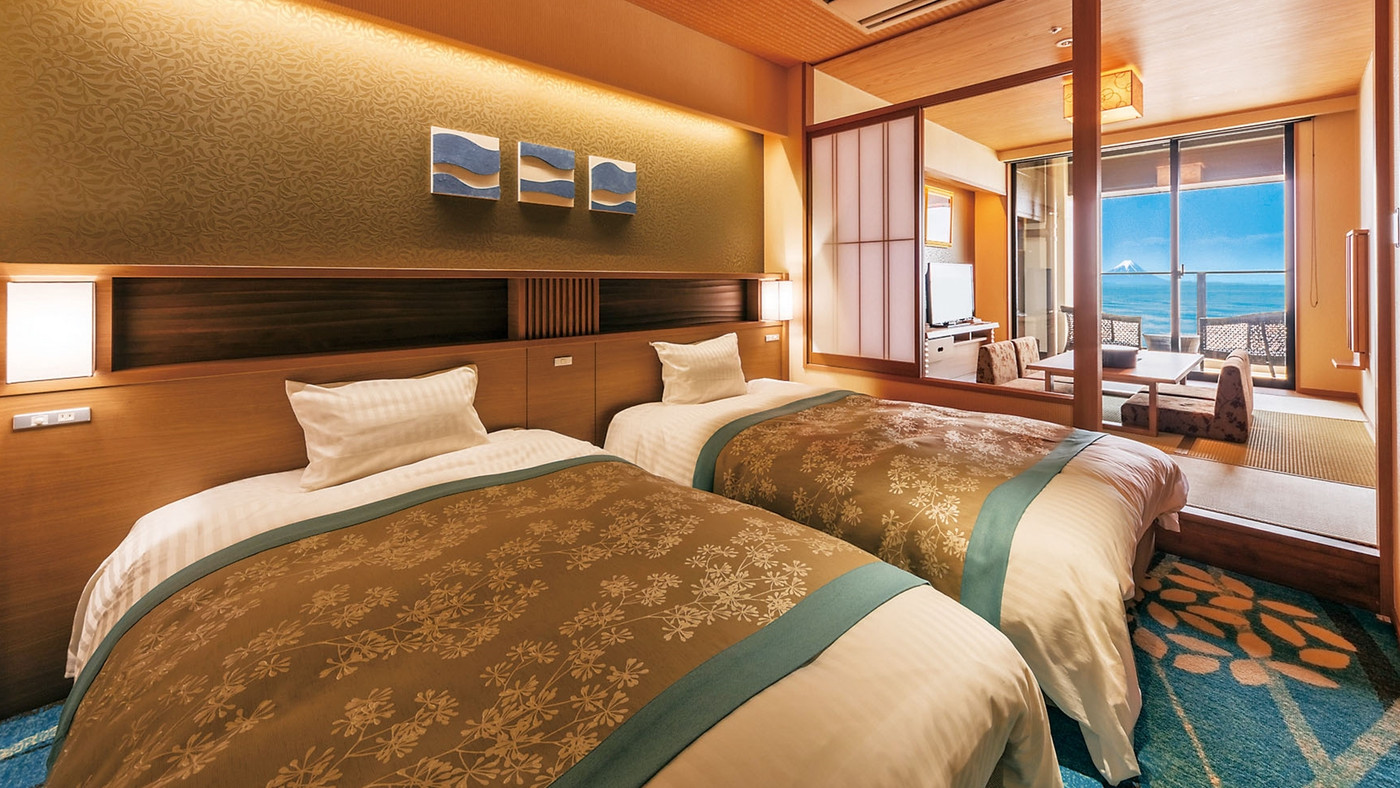 海を一望できるテラスに半露天風呂付のお部屋♡素敵な休日を「富士見亭」4253709