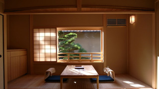 トラディショナルルーム千歳 布団2組 2階からの庭景観 禁煙