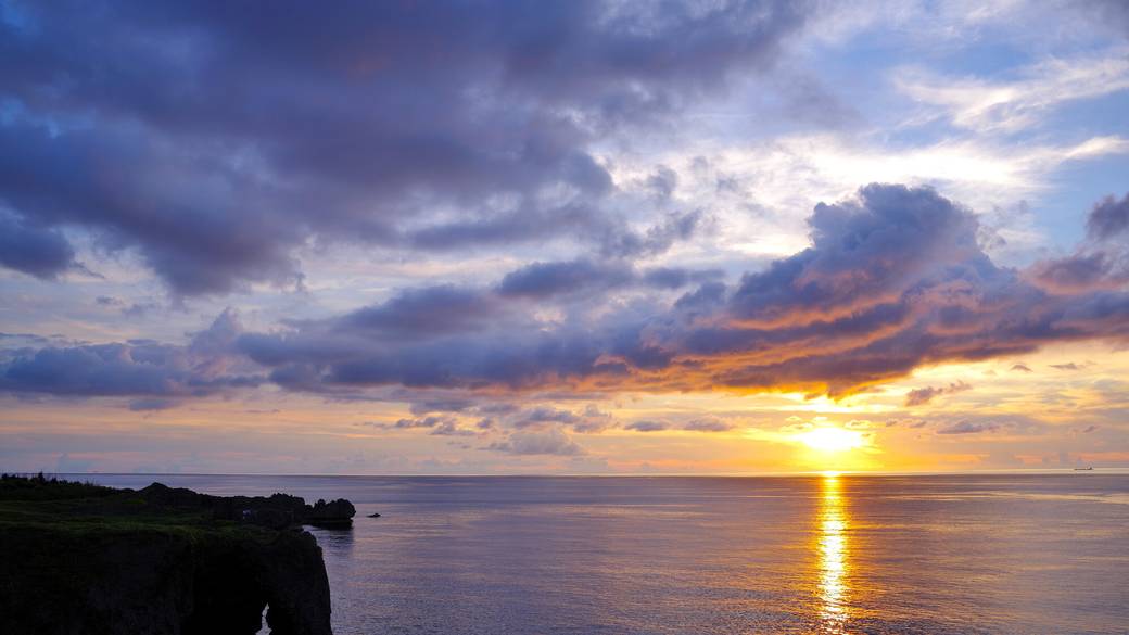 夕暮れ時の万座毛 / 3