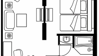 エグゼクティブ ツインルーム 1 ベッドルーム