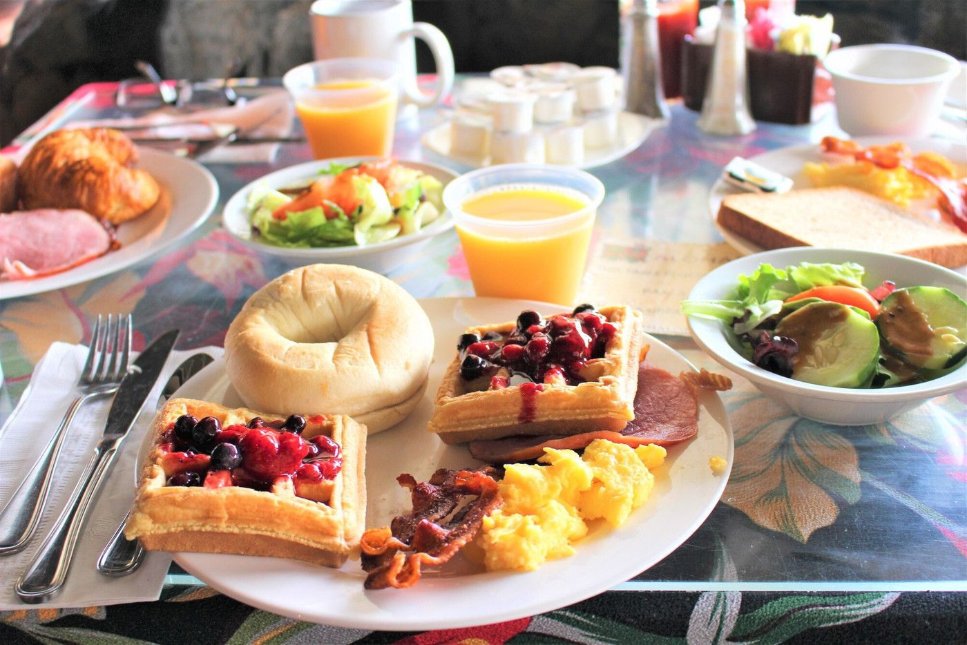 ハワイ島　ホテルの朝食