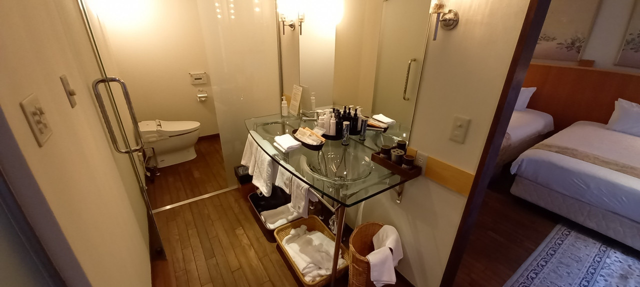 ダブルシンク、奥がトイレ