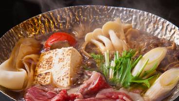 群馬名産の上州牛のすき焼き / 3