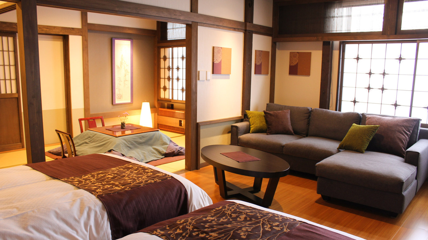 広々くつろぎスペースが付いたプライベート感たっぷりの貸切風呂4055417