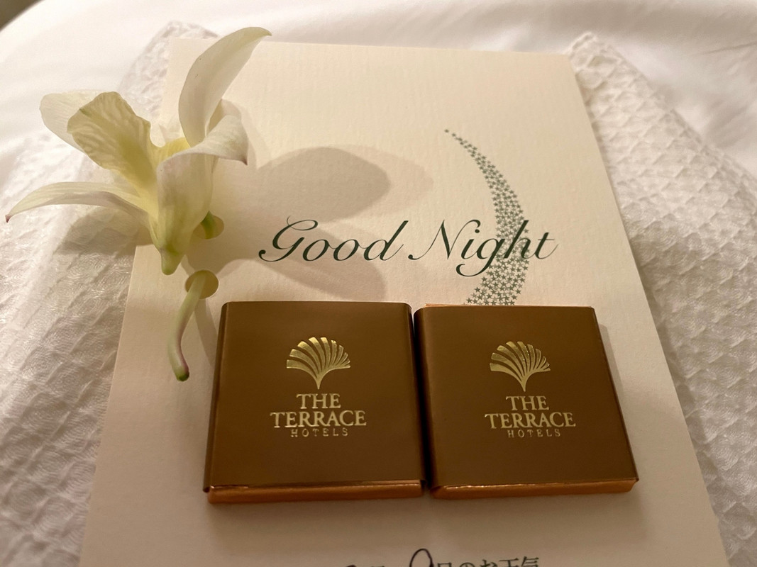 お休み前のチョコ