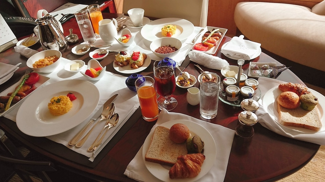 朝食はボリューム満点
