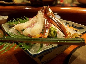 「いと賀」 料理 23024487 松葉ガニのお造り