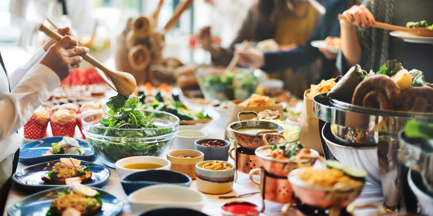 Food Buffet Catering Dining Eating Party Sharing Concept