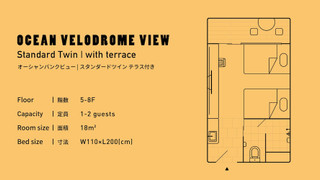 スタンダード ツインルーム バルコニー オーシャンビュー