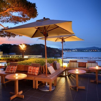 足湯に浸かってまったりできるお月見台3914692