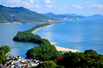 Amanohashidate, one of the three most scenic spots in Japan and one of the country