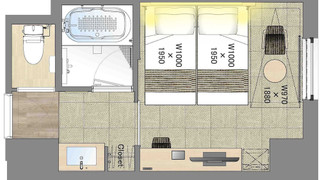ファミリー ツインルーム バス・トイレセパレート 2名用 禁煙 (清掃は3日に1度となります)