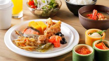 朝食ビュッフェの盛り付け例 / 3