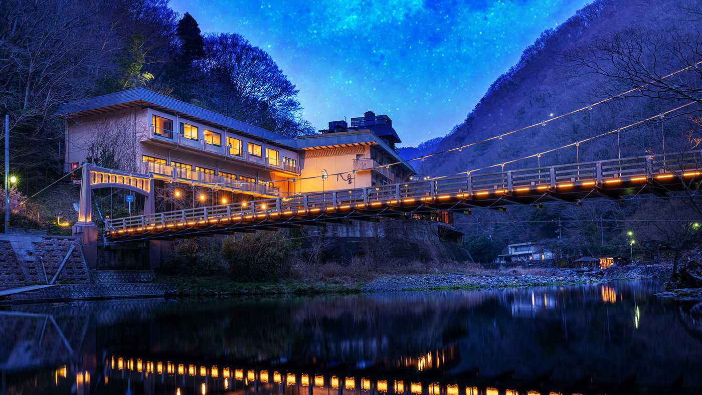 空に近いお風呂、野菜たっぷりの山里料理を満喫3524262