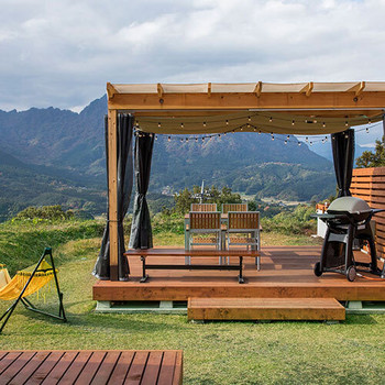 映画のようなかわいいトレーラーハウス♡妙高山を望む絶景の宿4085254