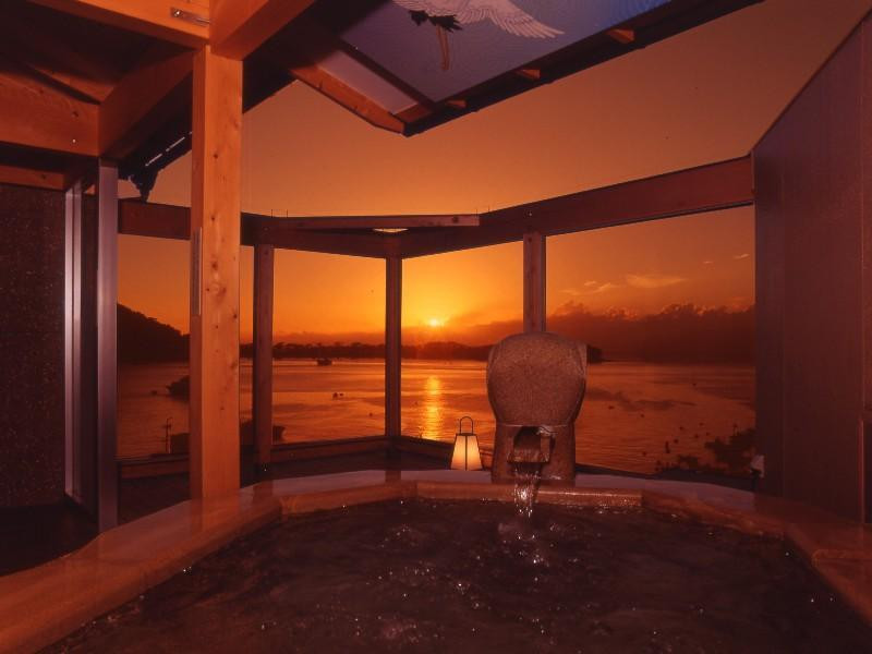 無料貸切露天風呂／鶴亀の湯(夕陽)