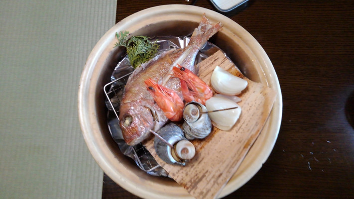 夕食の宝楽焼き