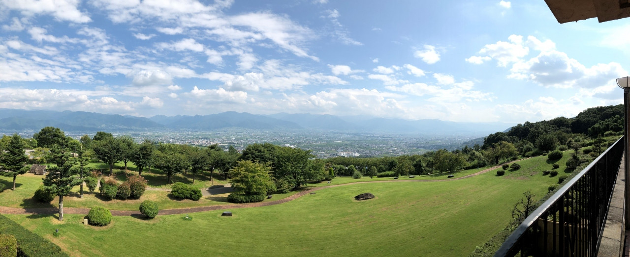 ホテルのテラスから