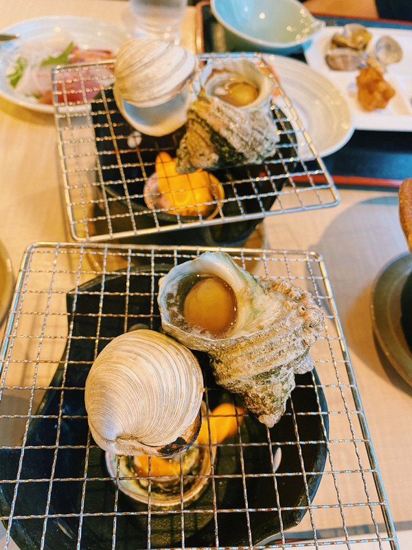 夕食のバイキングにあった浜焼き。