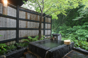 貸切風呂でプライベートな時間も