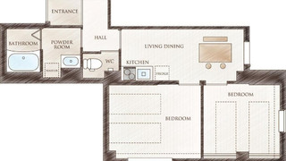 スーペリア 4 人部屋 2 ベッドルーム バルコニー