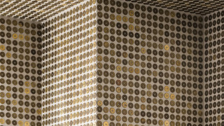 Room built of fortune coins “goen no ma” by Ryuichi Ohira