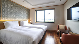 スタンダード ルーム シングルベッド 2 台 禁煙 パーシャル オーシャン ビュー