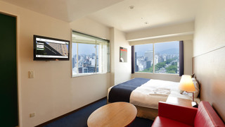 [禁煙]スタイリッシュコーナーダブル(22sqm)〈キングベッド,ビューバス〉