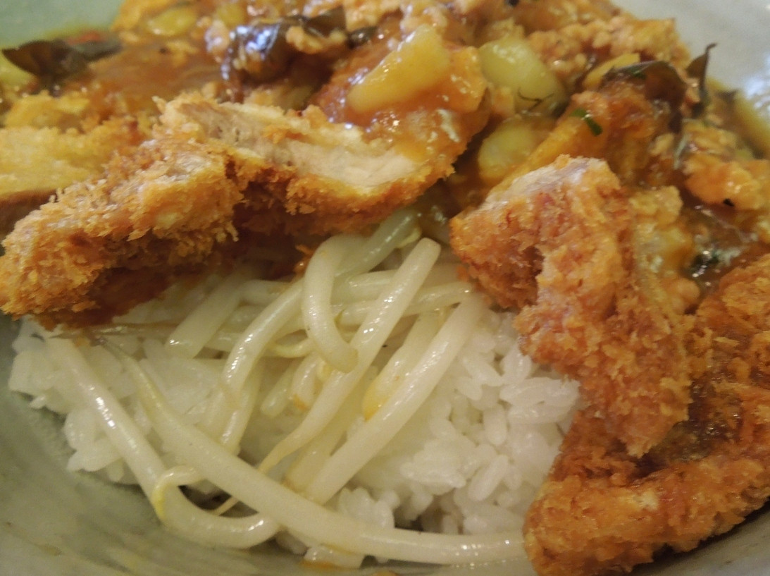「中華四川料理 もりた」料理 932713 中華風醤油カツ丼のもやしいっぱい
