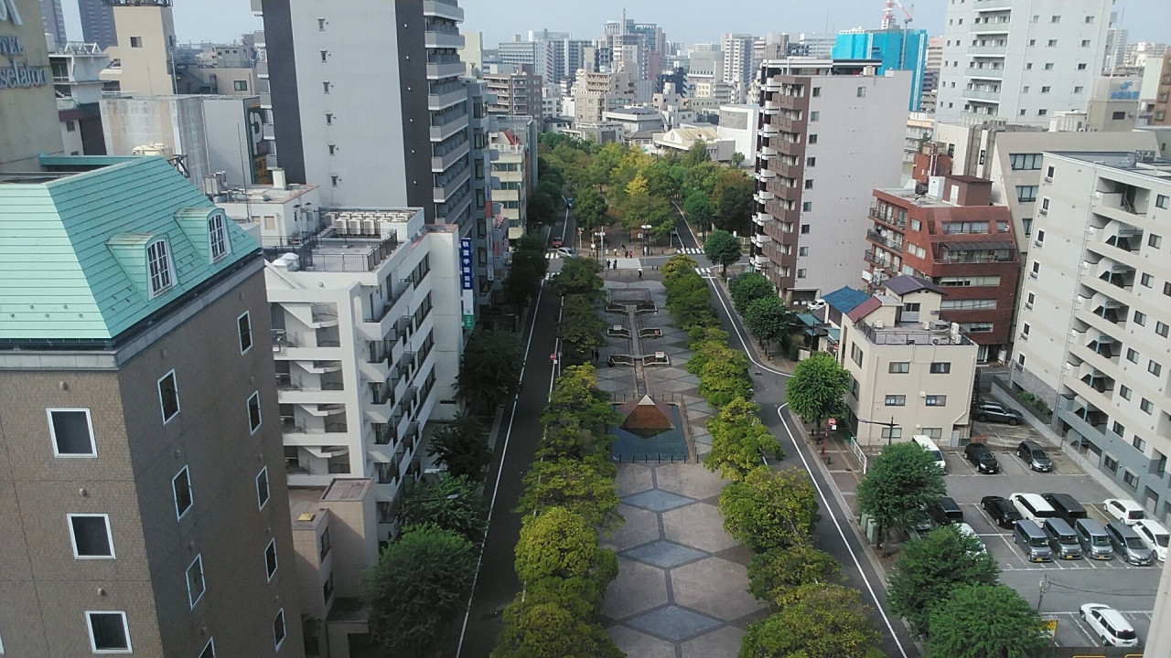 緑道ビューで良いですね