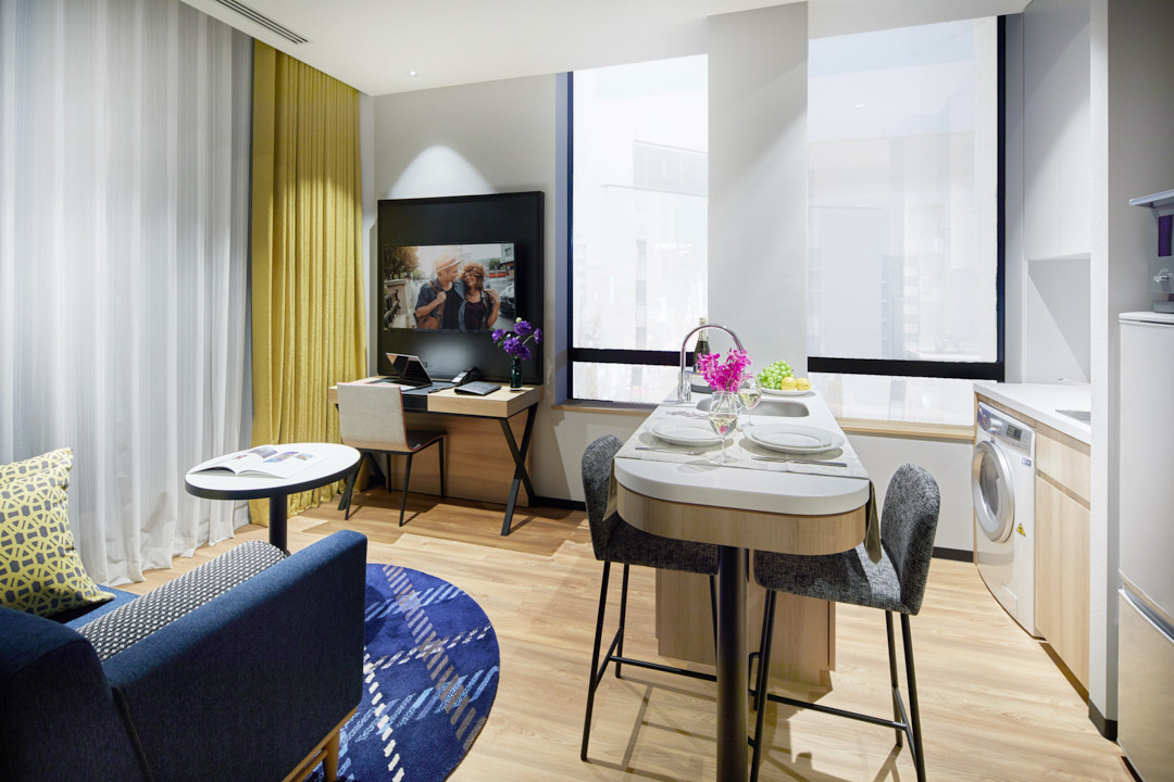 1ベッドルームダブルのリビング